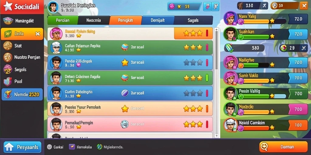 Tangkapan layar memperlihatkan leaderboard dengan pemain terbaik.