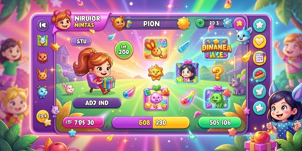 Screenshot memperlihatkan sistem upgrade karakter yang mendetail.