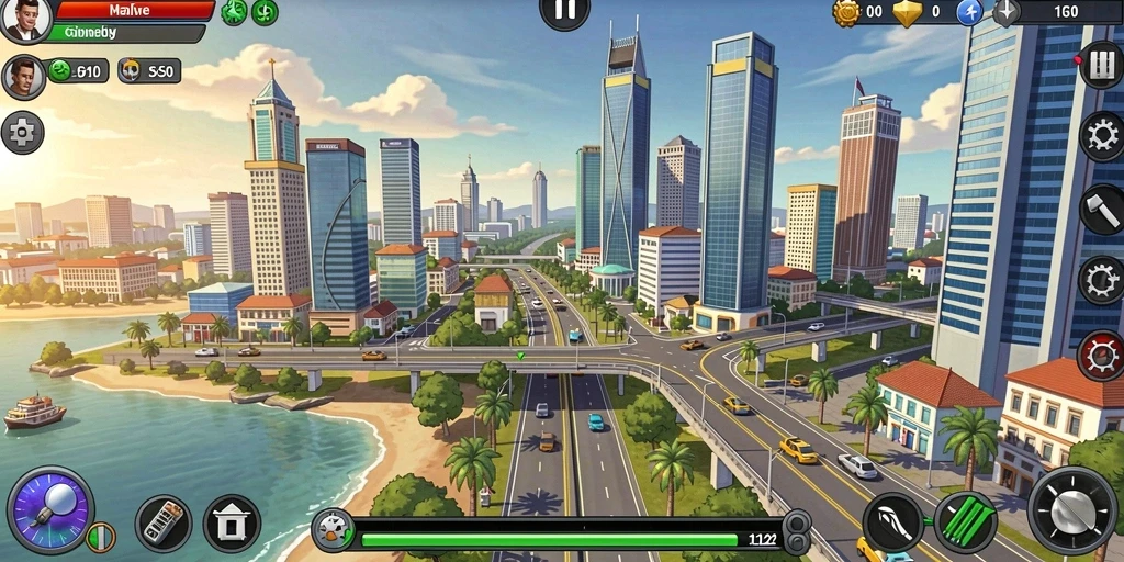 Visual menakjubkan dari lingkungan permainan.